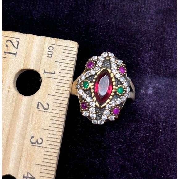 925 Sterling Silver Turkish Vintage Jewelry Set  for Women,NEW,Antique,Handmade - Picture 8 of 9